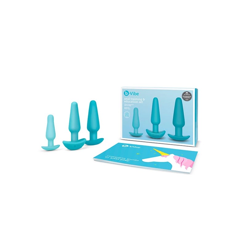 Zestaw do treningu analnego - B-Vibe Anal Training & Education Set Blue